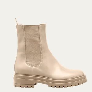 Gianvito Rossi beige lug sole Chelsea boots size 39